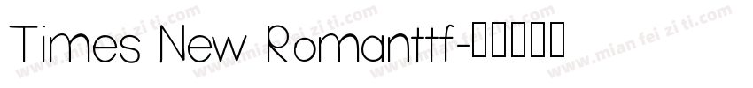 Times New Romanttf字体转换